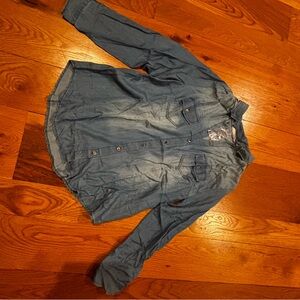 Soft Surroundings Light Blue Denim Shirt